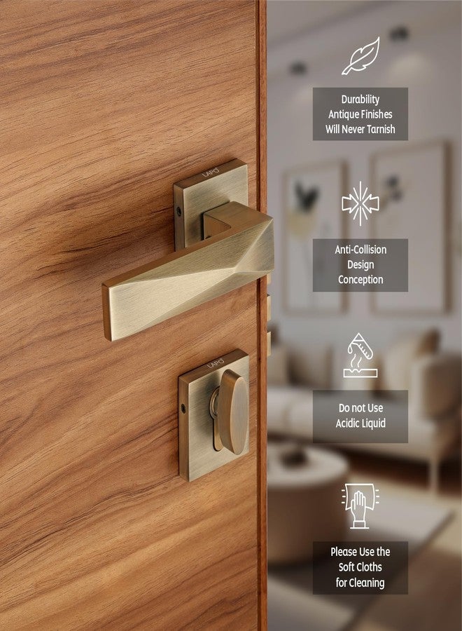 LAPO Heavy Duty Door Locks for Main Door, Mortise Door Lock Handlesets with 3 Brass Keys, Bedroom Door Lock, Handle Lock for Home,Office,Hotel | Antique Finish | 3 Years Warranty Ro-131 - Image 5